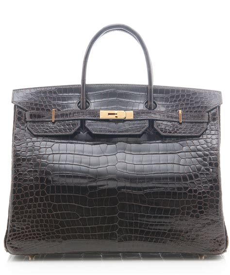 hermes hac 55 bag in shiny porosus crocodile|hermes crocodile bag matte.